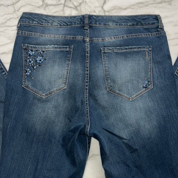 Vintage America, blues, BoHo skinny jeans, women’s size 14R/32 - Picture 5 of 7